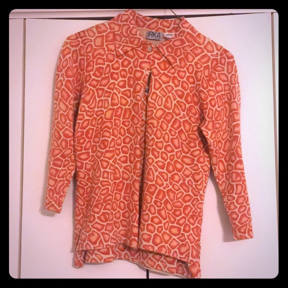 Fun giraffe print sweater set - Picture 1 of 5